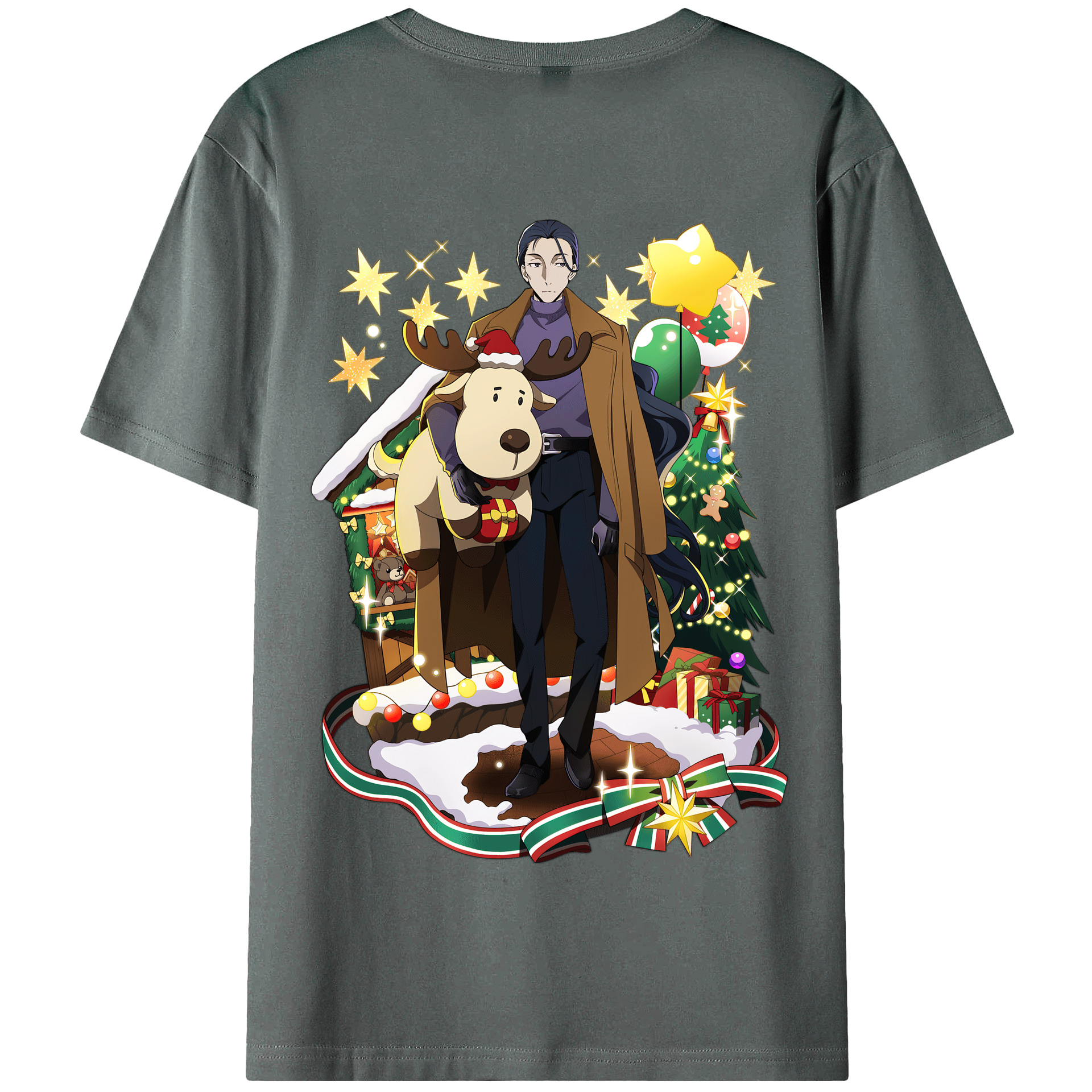 （画像用） 文豪ストレイドッグス Bungo Stray Dogs 綿100％半袖Tシャツ（背面プリント）